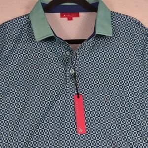 NEW Redvanly Blake‎ Performance Stretch Polo Collared Golf Shirt Mens Large
